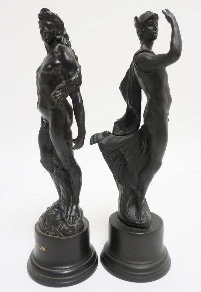 Wedgwood Basalt Figures of Mercury & Hercules