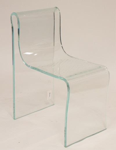 Image for Lot FIAM Etched Glass "Ghost" Chair, circa 1980