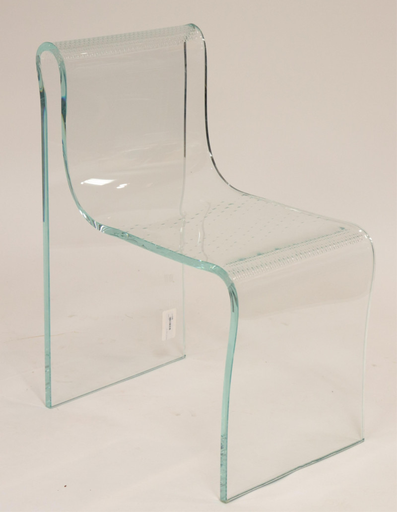 FIAM Etched Glass "Ghost" Chair, circa 1980