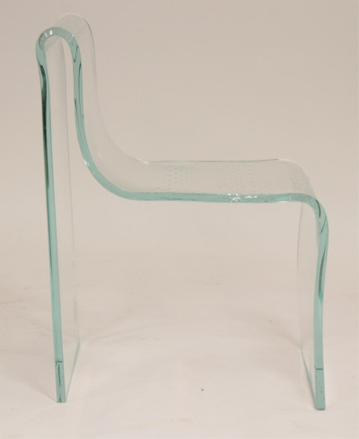 FIAM Etched Glass "Ghost" Chair, circa 1980
