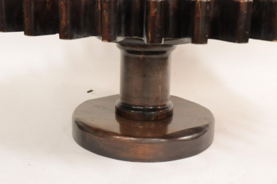 Modern Industrial Stained Pine Cog Table