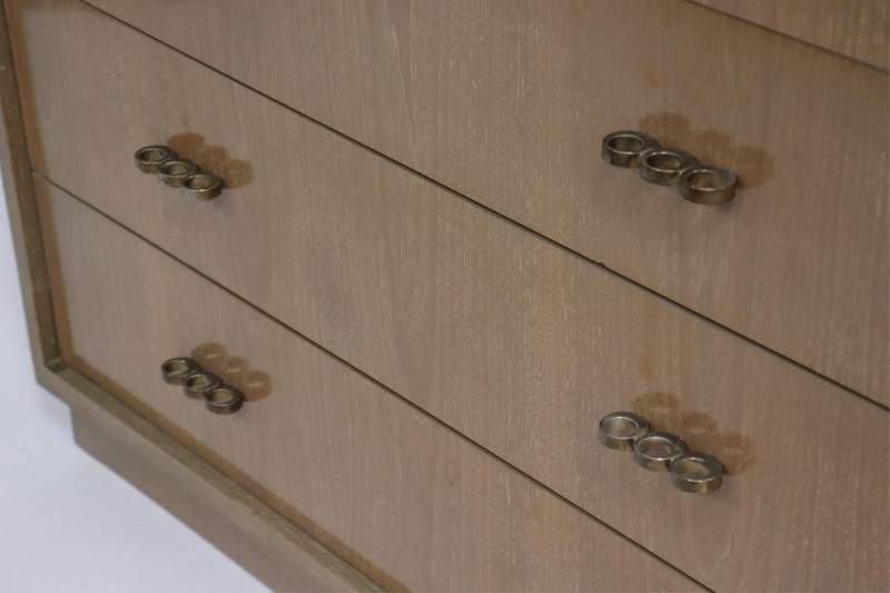Mid Century Pickled Walnut Chest of Drawers