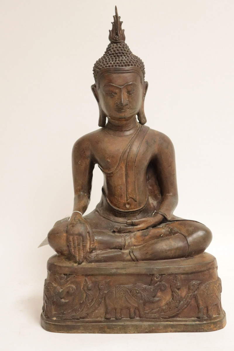 Thai Bronze Seated Buddha Ayatthuya