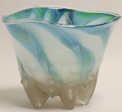 Image for Lot Owen Pach Art Glass Bowl, Scavo design, circa 1980