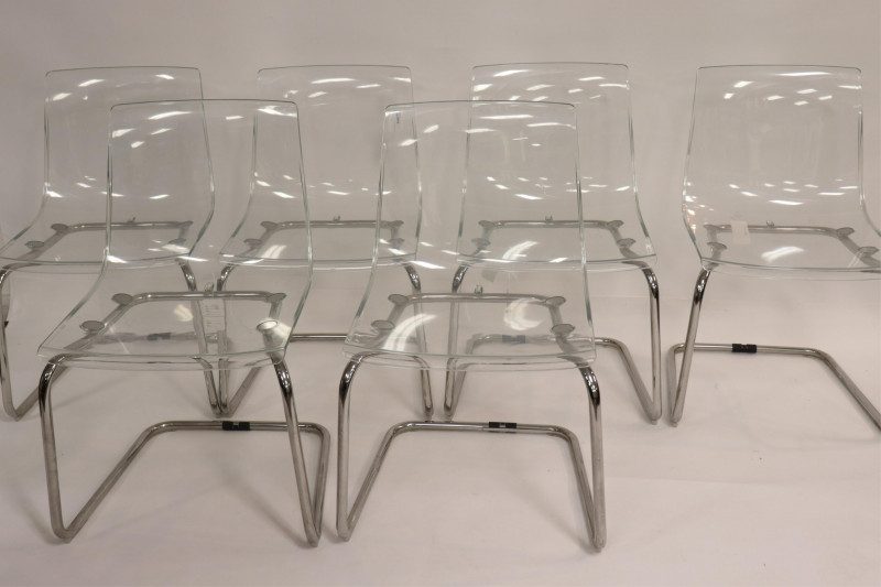 TOBIAS Chaise, transparent, chromé - IKEA