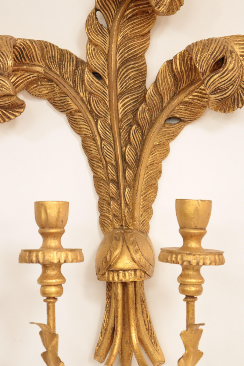 George III Style Painted Prince of Wales Sconces