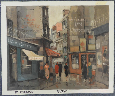 Max Moreau - Parisian Street Scene I