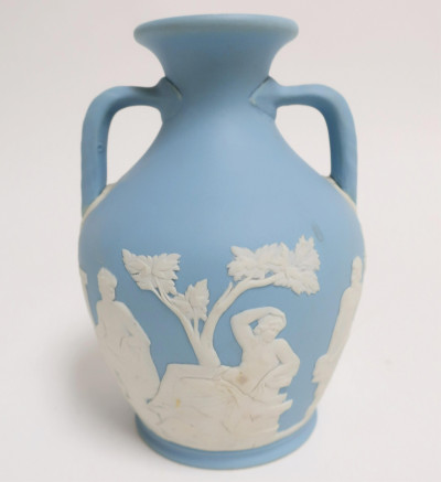 Image for Lot Wedgwood Light Blue Jasper Dip Portland Vase