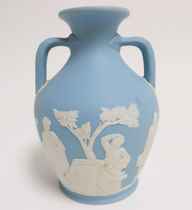 Wedgwood Light Blue Jasper Dip Portland Vase