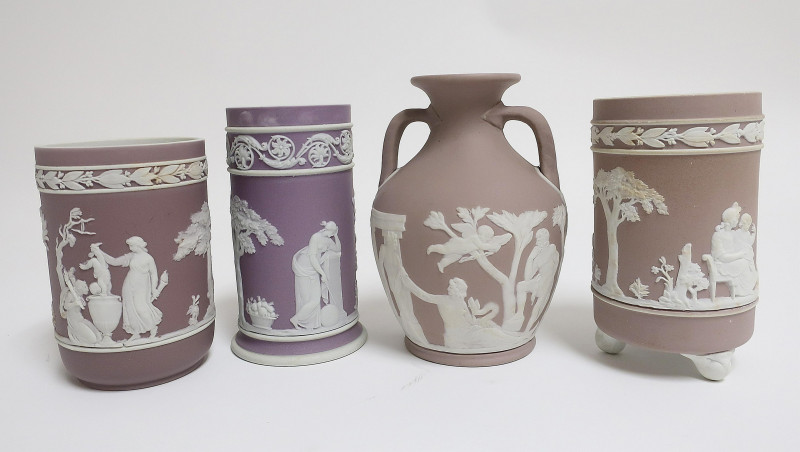 Portland Vase and 3 Other Vases, Wedgwood