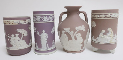 Portland Vase and 3 Other Vases, Wedgwood