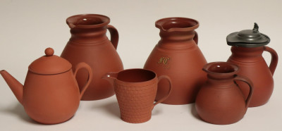 Image for Lot 6 Wedgwood Rosso Antico Vessels