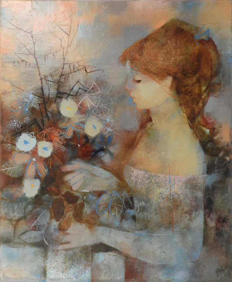 Daniel Gelis - Woman with Flowers