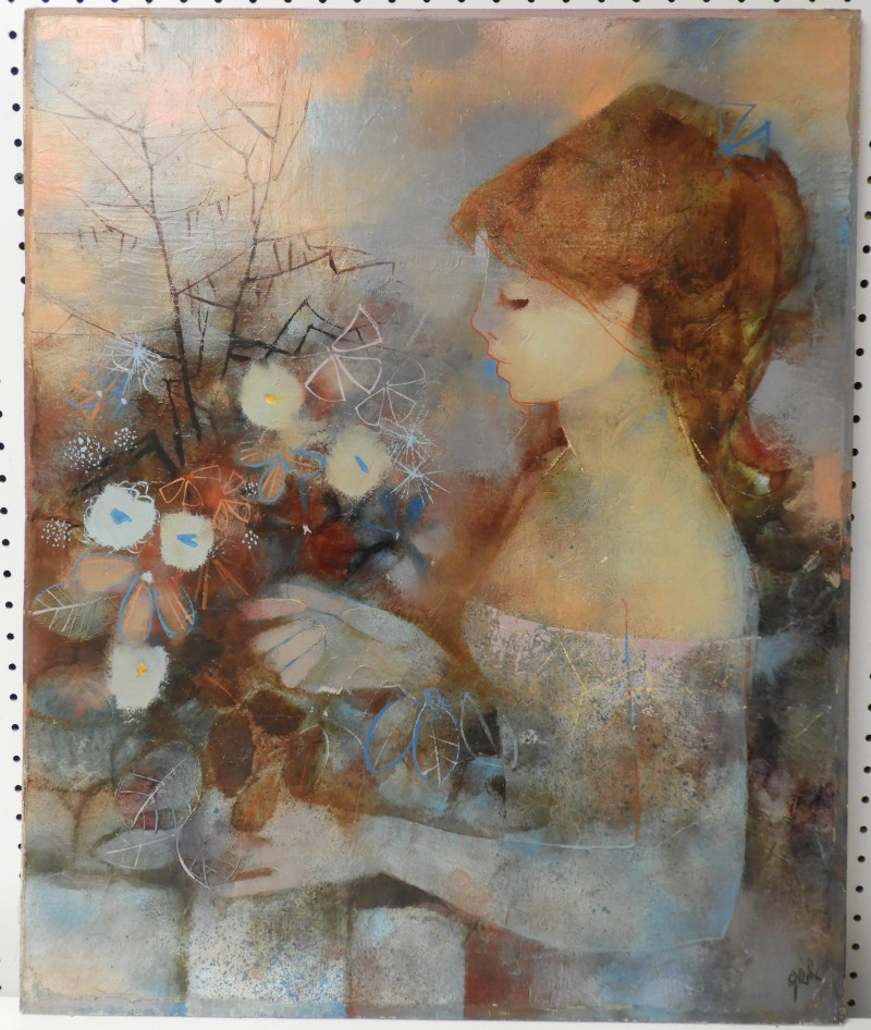 Daniel Gelis - Woman with Flowers