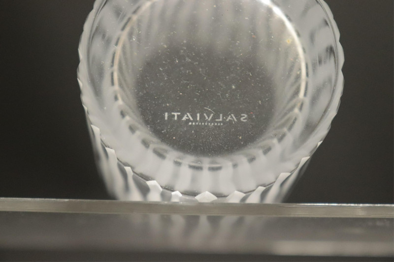 10 Salviati Etched Glass Cups