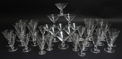Image for Lot 37 Pieces of Contemporary Clear Glass Stemware