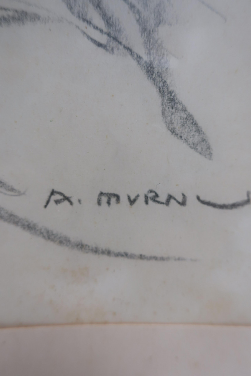 Ari Murnu, 1881-1971, 2 Drawings in Charcoal
