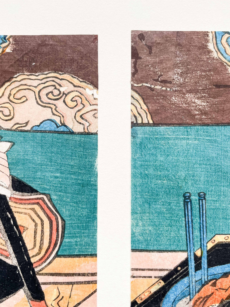 Utagawa Kunisada - Theater Scene, Triptych