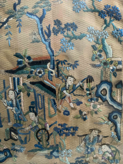 Silk Embroidered Panel