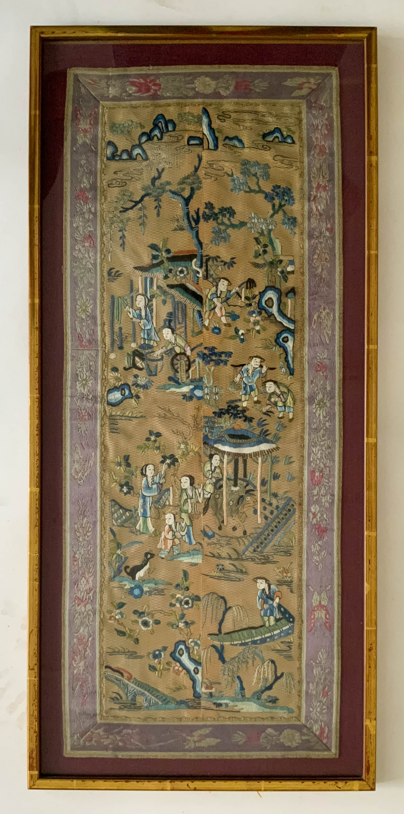 Silk Embroidered Panel