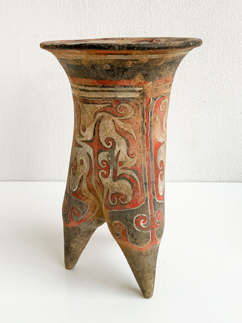 Chinese Painted Pottery Tripod Vessel (Li)