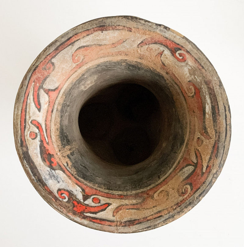 Chinese Painted Pottery Tripod Vessel (Li)