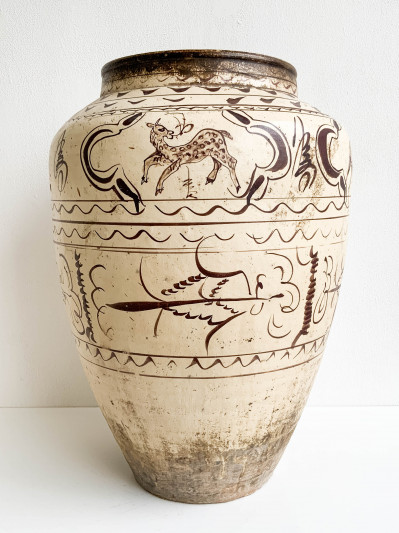 Image for Lot Chinese Large Cizhou Style Ceramic Vessel