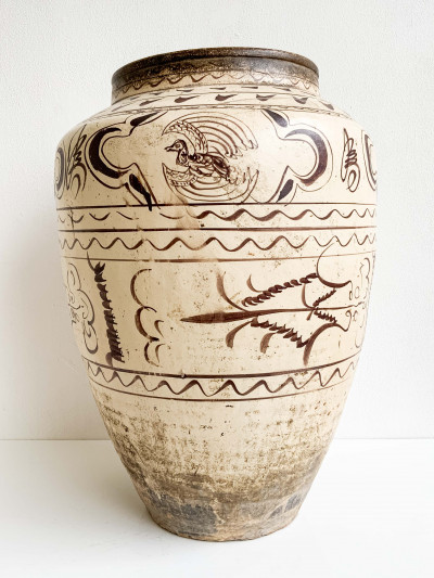 Chinese Large Cizhou Style Ceramic Vessel
