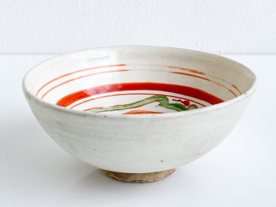 Chinese Cizhou Style Polychrome Painted Ceramic Bowl