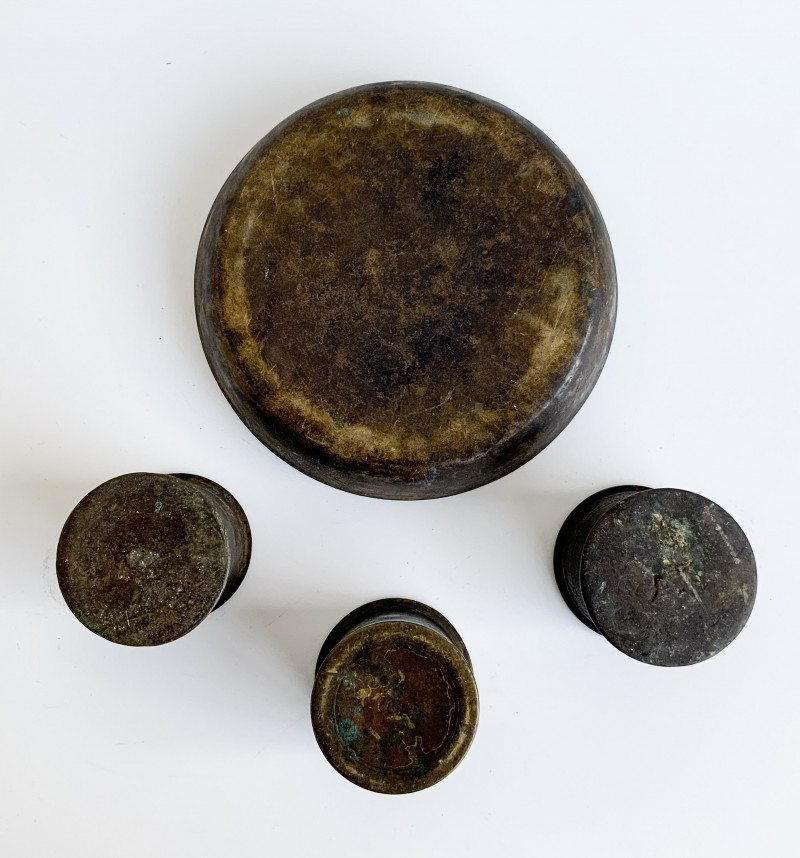 Nepalese Bronze Cups and Serving Tray