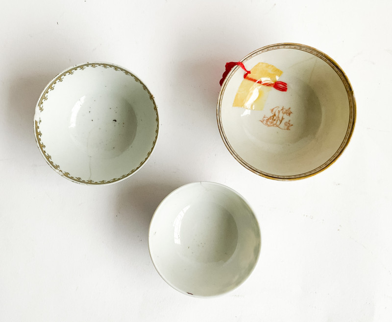 3 Chinese Export Porcelain Cups