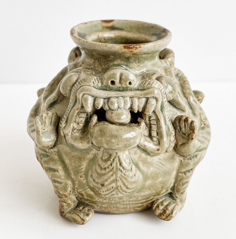 Chinese Yueyao Style Bixie Form Ceramic Vessel