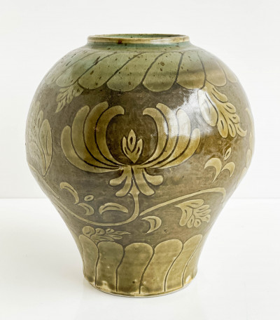 Image for Lot Chinese Stoneware Jar with Song Style Decoration