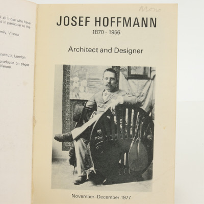 Josef Hoffman Book Lot