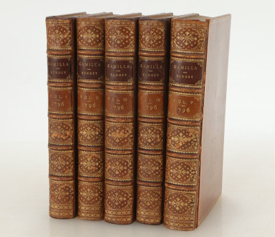 Image for Lot Francis Burney - Camilla Vol I-V - 1st Ed. - 1796