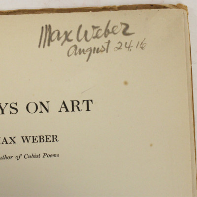 Max Weber Essays on Author, Signed