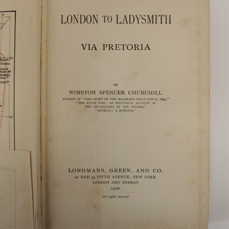 W.S. Churchill London to Ladysmith via Pretoria
