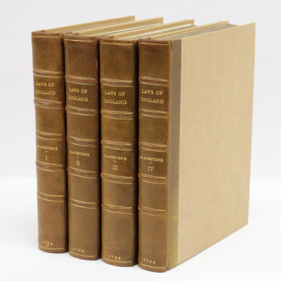 Image for Lot W. Blackstone Commentaries on the Laws of England