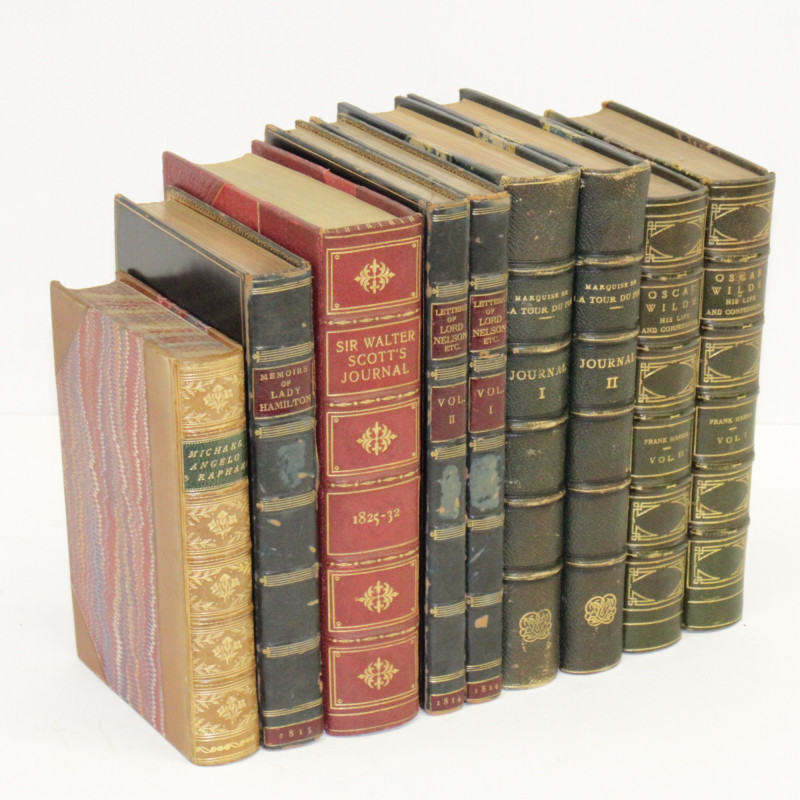 9 Leatherbound Volumes Biography