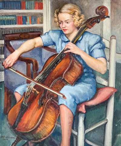 Image for Lot Clara Morgan Rotch Frothingham - Portrait of a Cellist