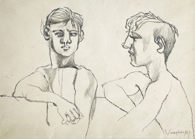 Image for Lot Keith Vaughan - Untitled (Double Portrait Study)