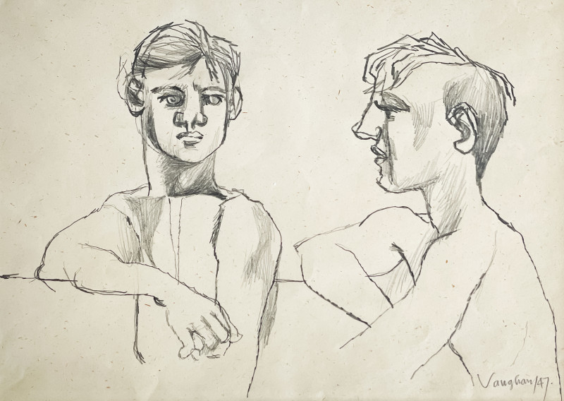 Keith Vaughan - Untitled (Double Portrait Study)