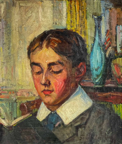 Image for Lot Paul Seguin-Bertault - Untitled (Portrait of a Boy Reading)