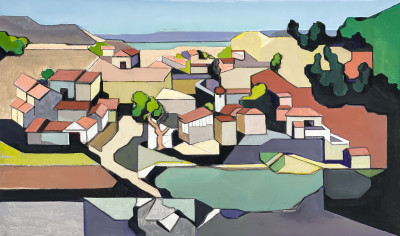 Image for Lot Leonard Alberts - Untitled (View of Town)