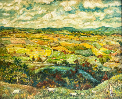William S. Copp - Untitled (Shepherd in Landscape)