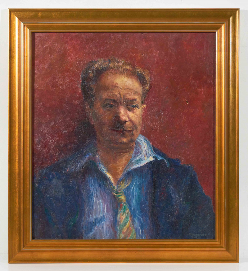 Clara Klinghoffer - Portrait of a Man (on Red)