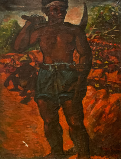 Image for Lot Artist Unknown - Portrait of Man in Field