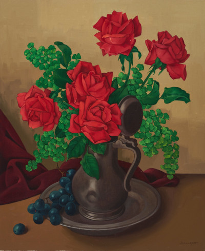 Image for Lot Joan van Gent - Roses in Pewter