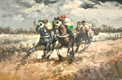 Image for Lot Unknown Artist - Race Horses