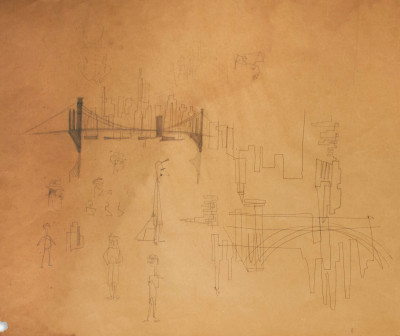 Benoît Gilsoul - 4 New York Skyline Sketches